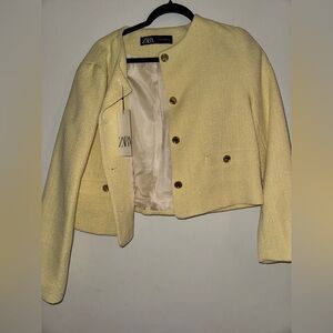 NWT Zara Light Yellow Women's Blazer